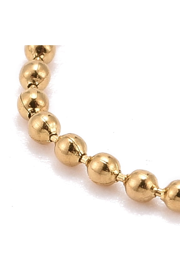 15pcs 304 Stainless Steel Ball Chain Necklaces Golden 18.11 inch(46cm) Gold