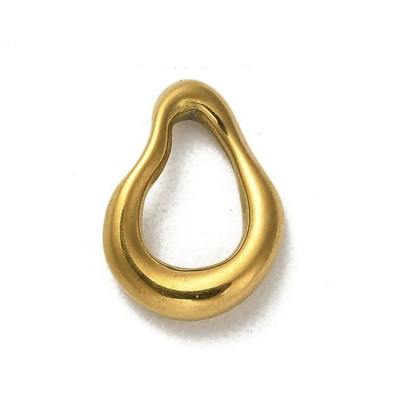 15pcs 304 Stainless Steel Linking Rings Twisted Teardrop Golden 15.5x11x3mm Inner Diameter: 9.5x6mm