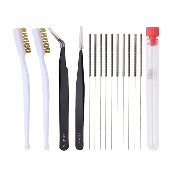 15pcs 3D Printer Nozzle Cleaning Kit 0.2-0.4mm Nozzle Cleaning Needles Tweezers