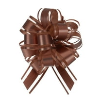 15pcs 4 Inch Large Big Pull Bow Gift Wrapping Ribbon for Presents, Coffee Brown