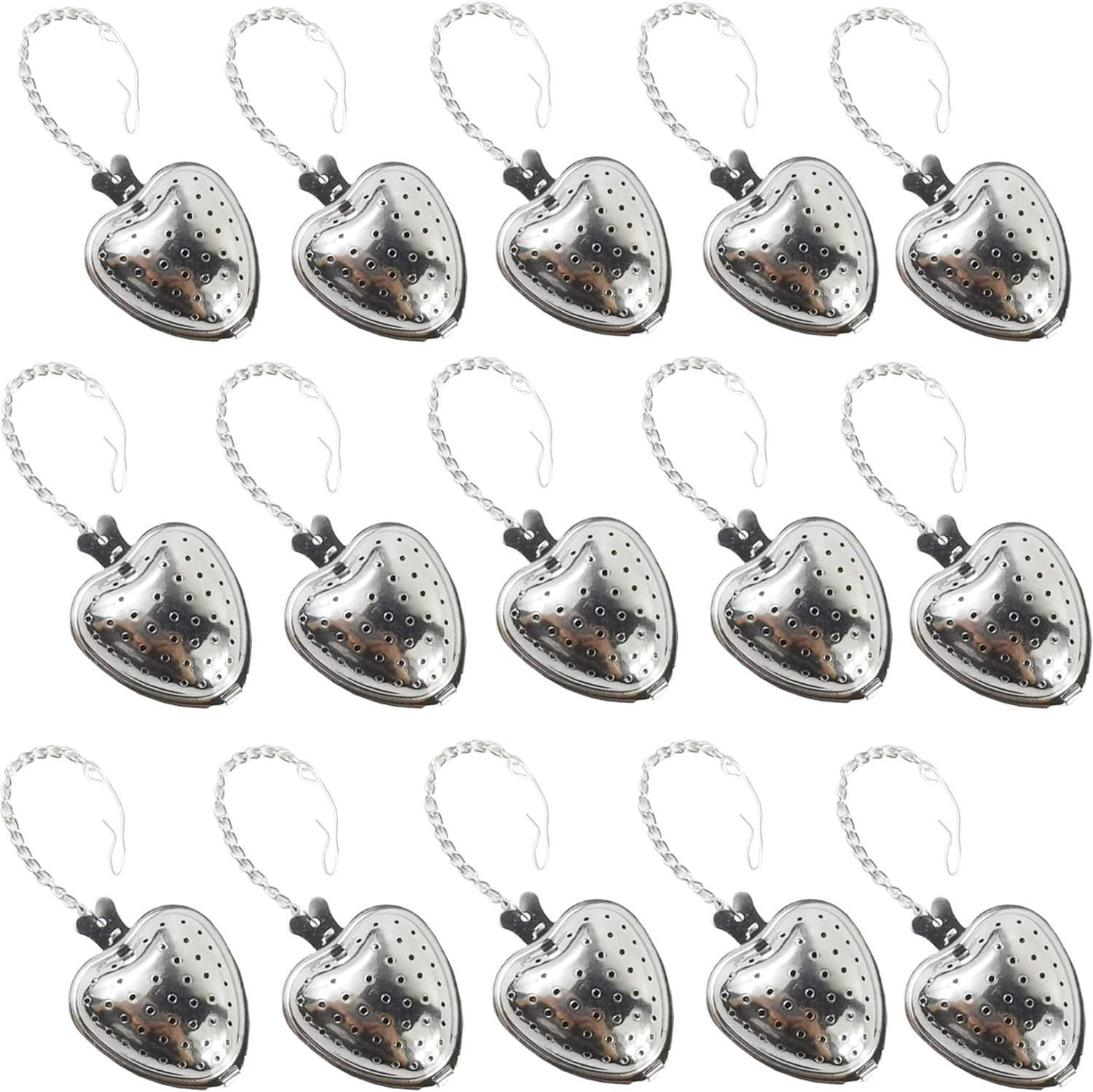 15pcs 410 Stainless Steel Tea Ball Tea Drink Filter Tea Beverage Filter Tea Interval Diffuser (4