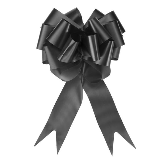 15pcs 5 Inch Large Pull Bow Big Gift Wrapping Bows Ribbon Black for Wedding Car Christmas