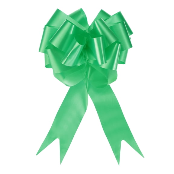 15pcs 5 Inch Large Pull Bow Big Gift Wrapping Bows Ribbon Green for Wedding Car Christmas