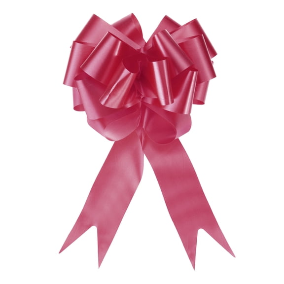 15pcs 5 Inch Large Pull Bow Big Gift Wrapping Bows Ribbon Wine Red for Wedding Car Christmas