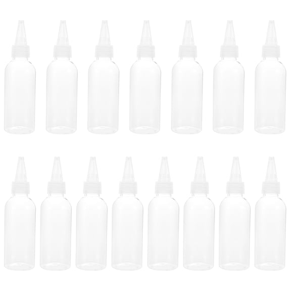 HEMOTON Transparent Plastic Squeeze Bottle with Needle Nozzle for Storage 80ml