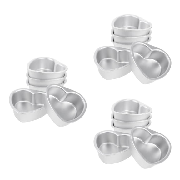ETEREAUTY Adorable Heart Cake Pan Nonstick Even Heat Distribution 15Pcs