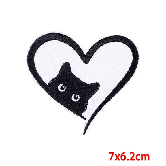 15pcs Animal Theme Computerized Embroidery Cloth Iron on/Sew on Patches Costume Accessories Cat Pattern 62x70mm