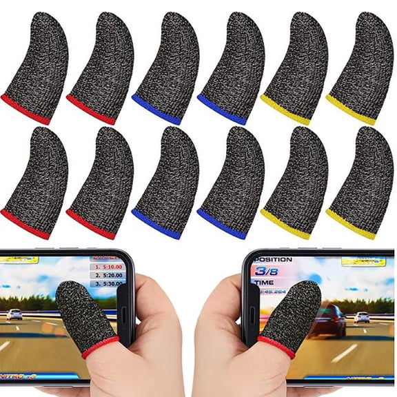 15pcs Anti-Slip Gaming Finger Cots For Mobile Games, Breathable Touchscreen Finger Covers With High Sensitivity Conductive Fibers For Gamers And Artists