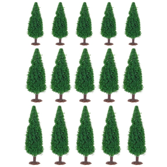 15pcs Artificial Pine Tree Model for Landscape Scenery, Decorative Miniature Trees for Train Set, Dollhouse, Garden, and Crafts