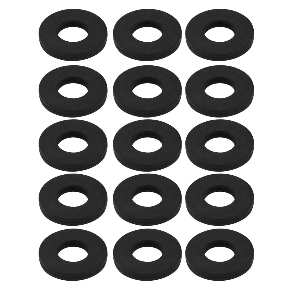 15pcs Black Rubber Round Flat Washer Assortment Size 10x22x3mm Flat Washer