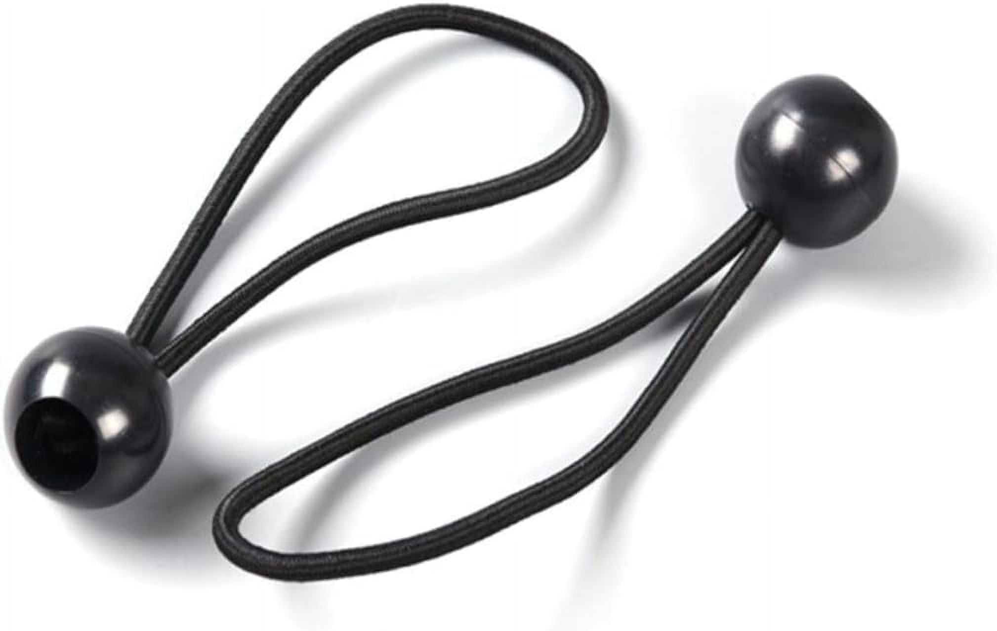 15pcs Black Tarp Tent for Camping Plastic Tarp Tie Down Bungee Tarp Elastic String Canopy Cords