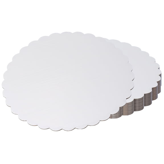 15pcs Cake Board Round, 7 inch Cake Circle Base Cake Plate Round Cardboard Base, White