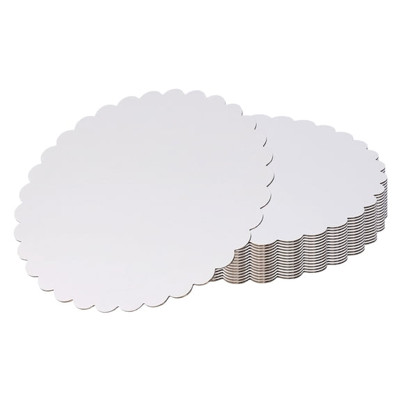 15pcs Cake Board Round, 8 inch Cake Circle Base Cake Plate Round Cardboard Base, White