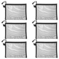 thumbnail image 1 of 15pcs Clear Zippered Mesh Pouches for Travel and Organization, 1 of 6