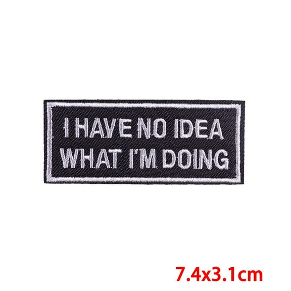 15pcs Computerized Embroidery Cloth Iron on/Sew on Patches Word Pattern Costume Accessories Rectangle Pattern 74x31mm