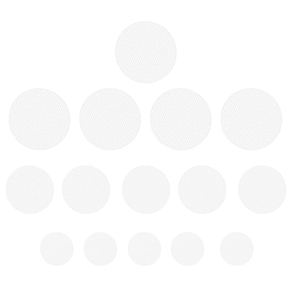 WEAVILUX 15Pcs White Plastic Round Grid Sheet for DIY Crafts Making Durable Coaster Liner