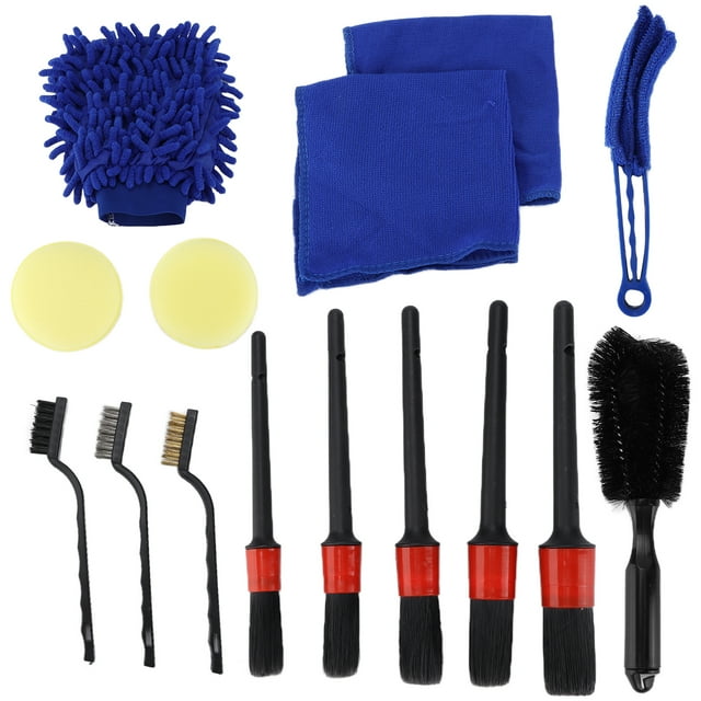 15pcs Detailing Dusting Brushes Kit Scrub Cleaning Tool for Car