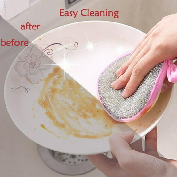 15pcs Dishwashing Ecofriendly Sponge Double Side Pan Pot Wash Cleaning Sponges Tableware Dish Washing Brush Household Scrubbing Pads