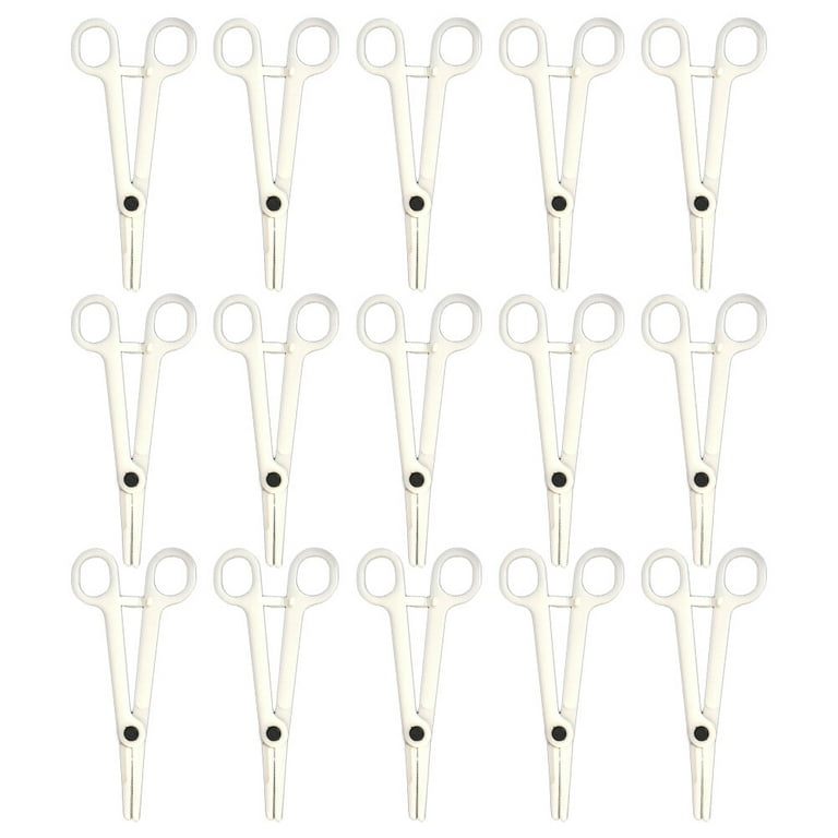 15pcs Disposable Body Piercing Clamps Plastic Forceps Diagonal Pliers Body Piercing  Pliers Piercing Tool Supply 