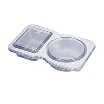15pcs Double Compartment Condiment Container, Double Condiment Containers with Lids, 2 Compartment Snack Containers, Double Compartment Snack Containers for to-go Sauce, Sampling, Travel Snack