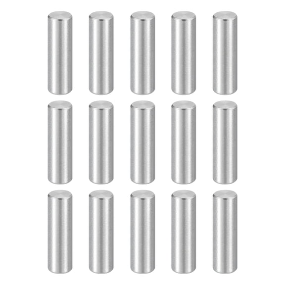 15pcs Dowel Pins M8(8mm) x 28mm 304 Stainless Steel Cylindrical Shelf Support Peg Pin Rod Fasten Elements for Metal Devices Wood Furniture DIY Installation, Silver