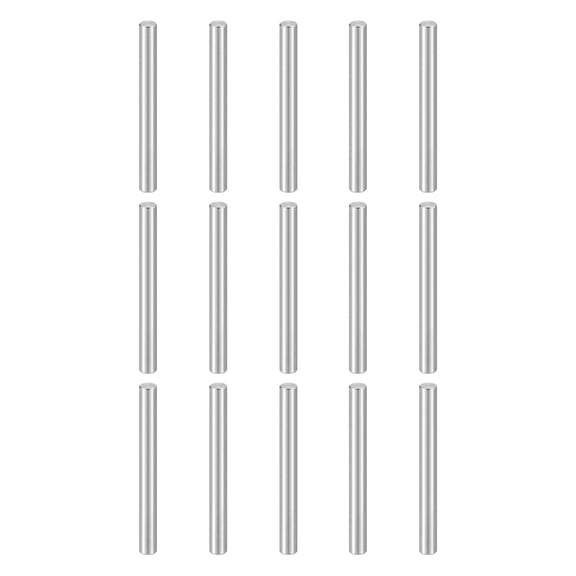 15pcs Dowel Pins M8(8mm) x 80mm 304 Stainless Steel Cylindrical Shelf Support Peg Pin Rod Fasten Elements for Metal Devices Wood Furniture DIY Installation, Silver