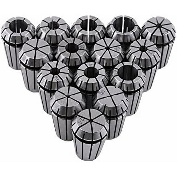 15pcs ER20 Collet Set 1 to 13mm Metric Spring Collets CNC Milling Lathe ...