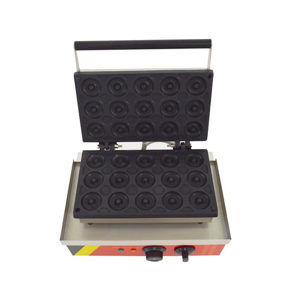15pcs Electric Donut Maker Waffle Baking Machine Snack Maker for Restaurants Dessert Shops 110V