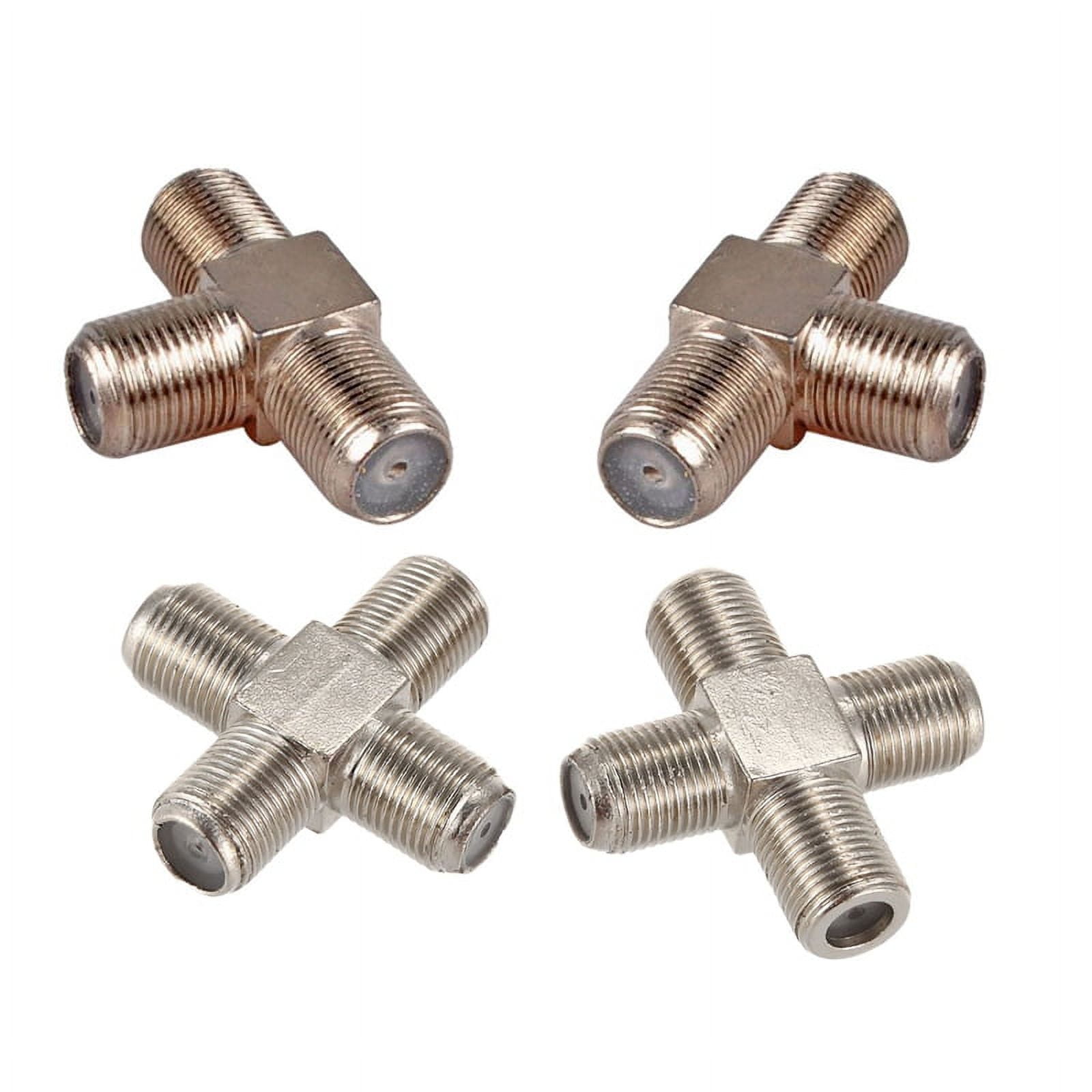 15pcs FType Coax Cable Splitter 5pcs 4Way Combiner Female to 4