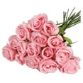 thumbnail image 1 of 15pcs Fake Roses Artificial Silk Flowers Faux Rose Bouquet Long Stems 21.18 Inch for Wedding Centerpiece Party Home Decor Arrangements, 1 of 4