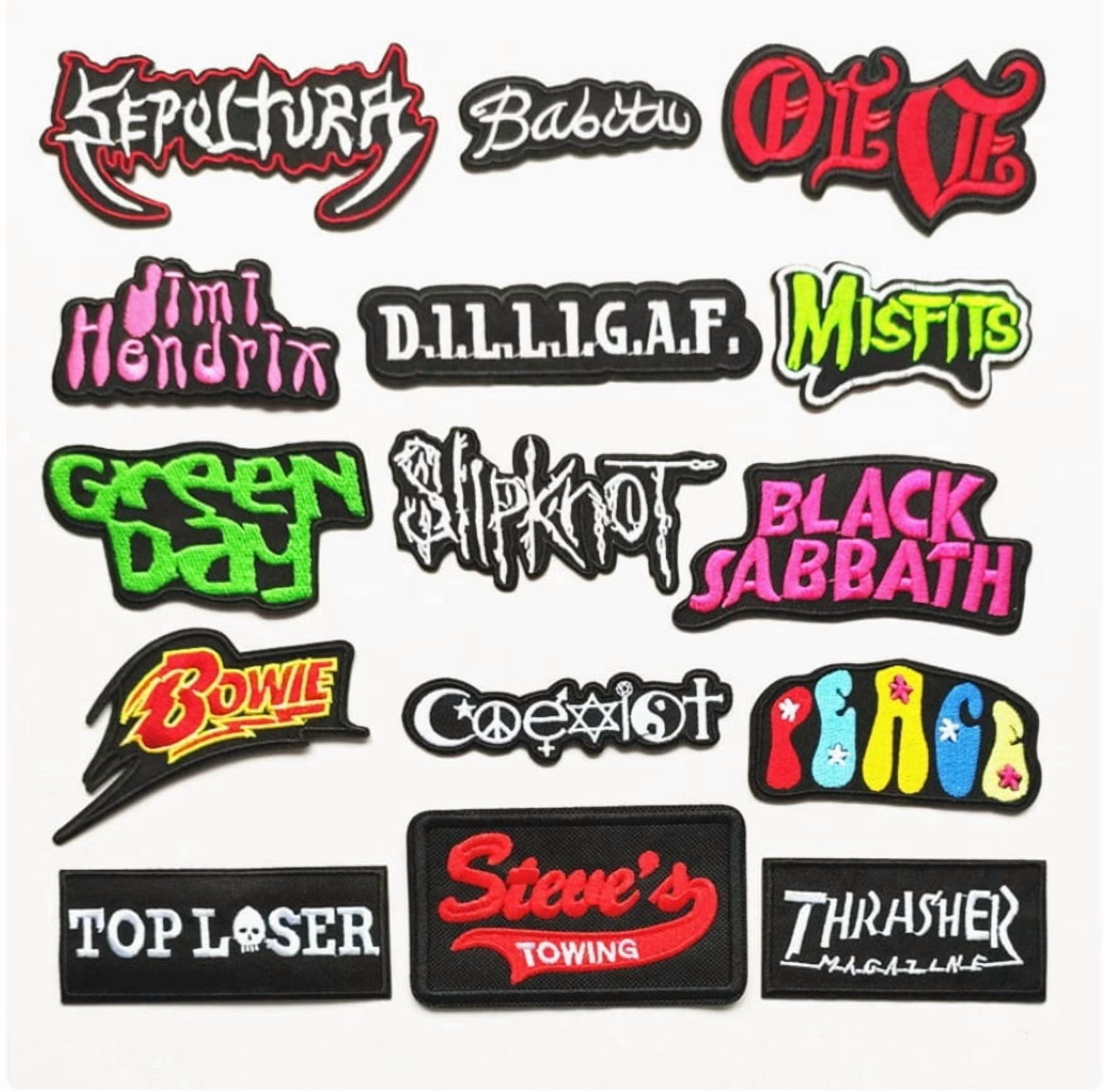 15pcs Fashionable English Embroidered Cloth Stickers for Hats, Bags, Shoes, and Clothing - Decorative Patches