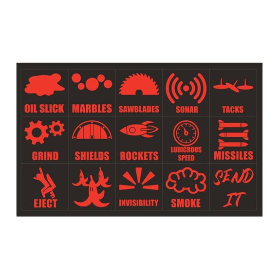 15pcs Funny Car Dashboard Button Switch On Off Sticker Decal Car Accessories -