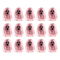 15pcs Halloween Mini Ghosts Figures Luminous Small Little Resin Ghost Figurines Glow in The Dark Tiny Statue for Halloween Party Favors Dollhouse Decorations Toys Desktop Ornaments