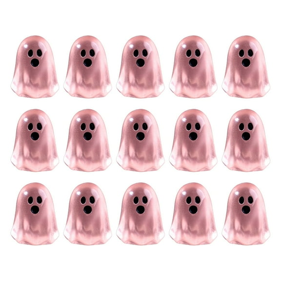 15pcs Halloween Mini Ghosts Figures Luminous Small Little Resin Ghost Figurines Glow in The Dark Tiny Statue for Halloween Party Favors Dollhouse Decorations Toys Desktop Ornaments