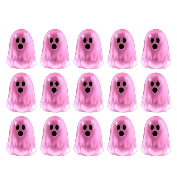 15pcs Halloween Mini Ghosts Figures Luminous Small Little Resin Ghost Figurines Glow in The Dark Tiny Statue for Halloween Party Favors Dollhouse Decorations Toys Desktop Ornaments