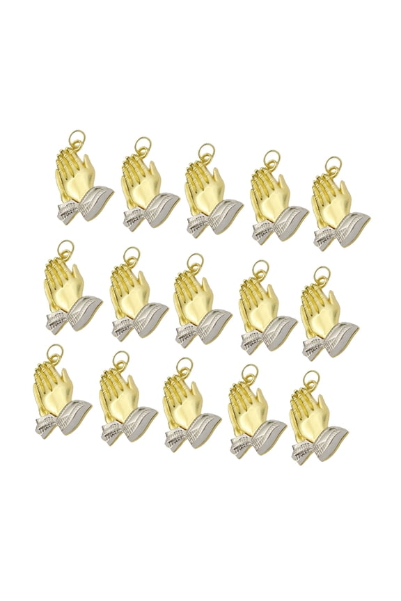 15pcs Handcraft Prayer Hands Pendant Keyring Ornamentation for Believers