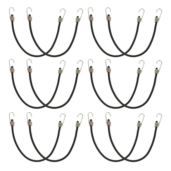 15pcs Elastic Tent Hooks Luggage Elastic Cord Short Bungee Cords With Hooks Straps Small Bungee Cords Multi-functional Bungee Cords With Hooks