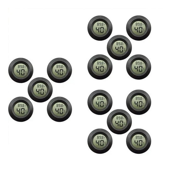 15pcs Hygrometer Thermometer Digital LCD Monitor Humidity Meter Gauge for Humidifiers Dehumidifiers