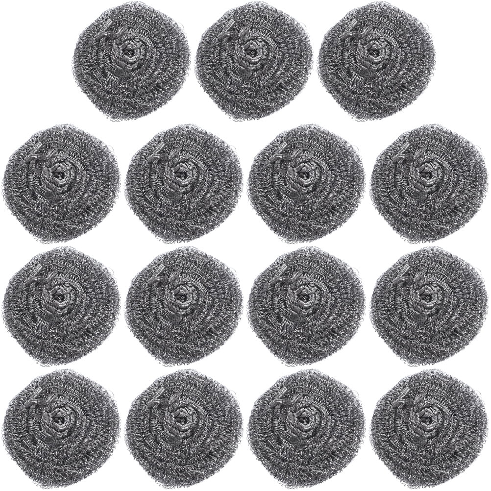 15pcs Kitchen Pot Washing Brush Steel Wool Scrubber Dishwashing