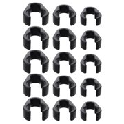 MERRYHAPY 15pcs Plastic Microphone Cable Clip for Mic Stands, Black Holder
