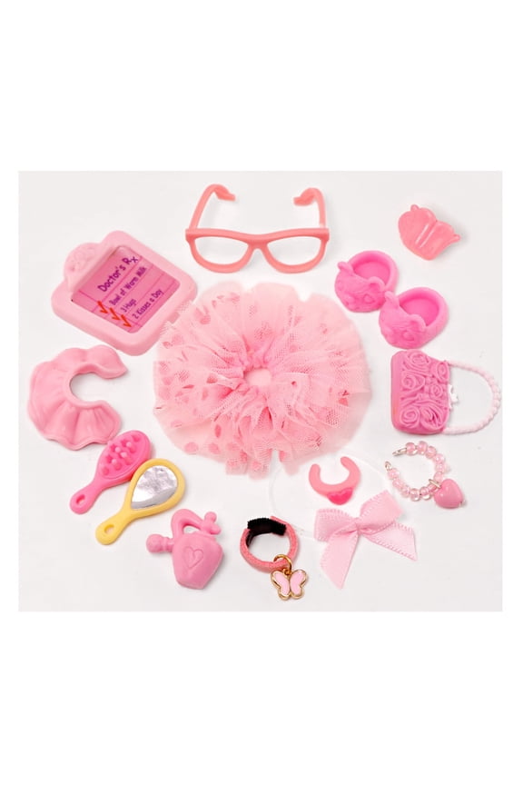 15pcs Mini Accessories Set for Lps Little Pet Cat Dog Figure Toys,Include Clothes Collar Glasses and More