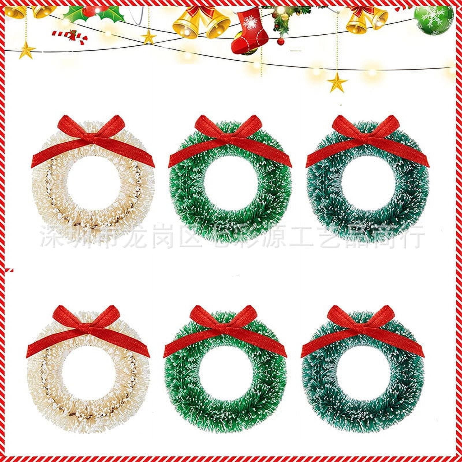 15pcs Mini Christmas Wreaths Decorations Artificial Miniature Wreaths