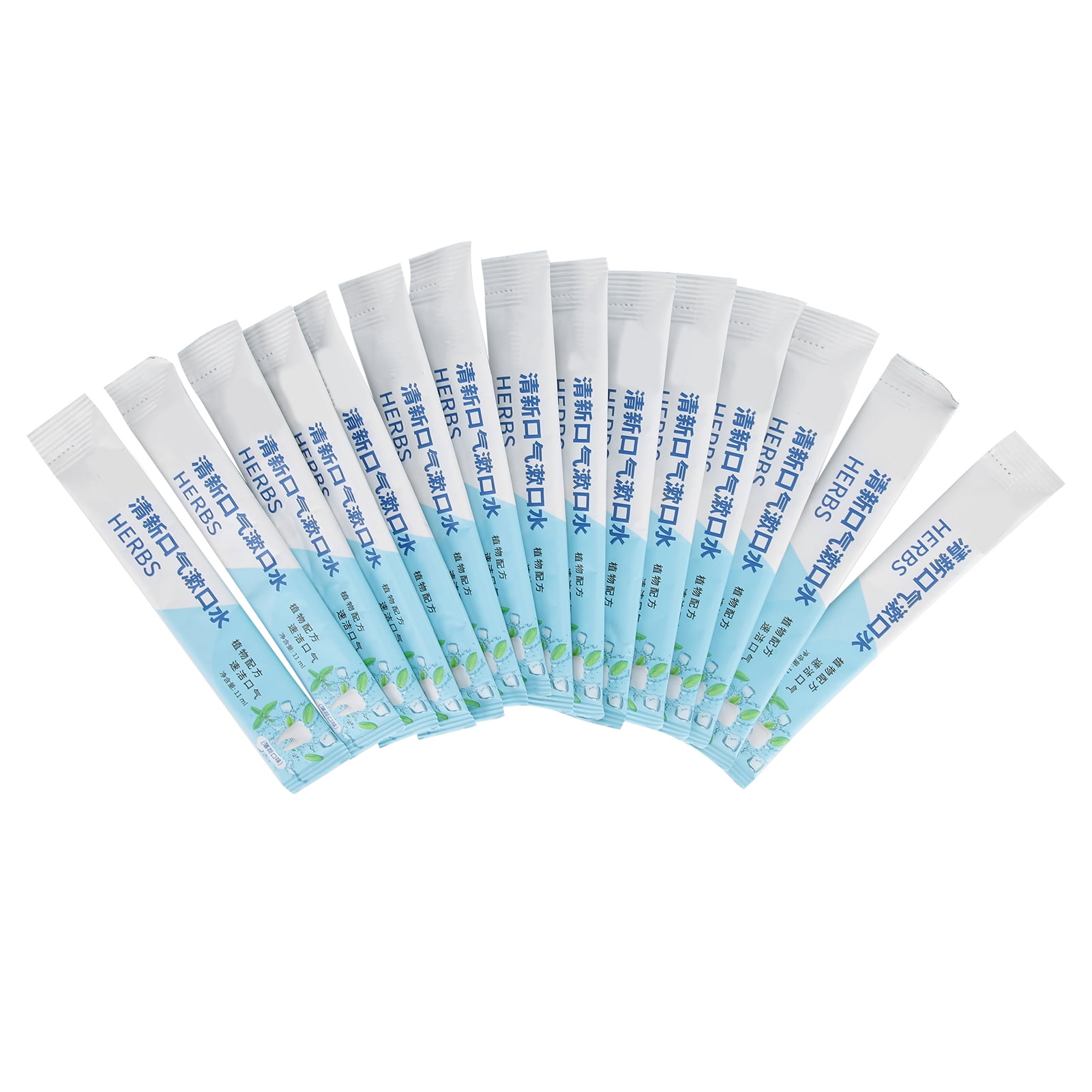 15pcs Mint Mouthwash, 11ml Strip Bag Portable Disposable Oral Care