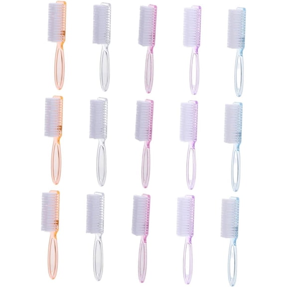 15pcs Nail Brush Fingernail Bristle Nail Kit Fingernail Cleaning Brushes Nail Sets Household Cleaner Nails Supplies Nail Ash Cleaning Tool Nail Painting Supplies Handheld