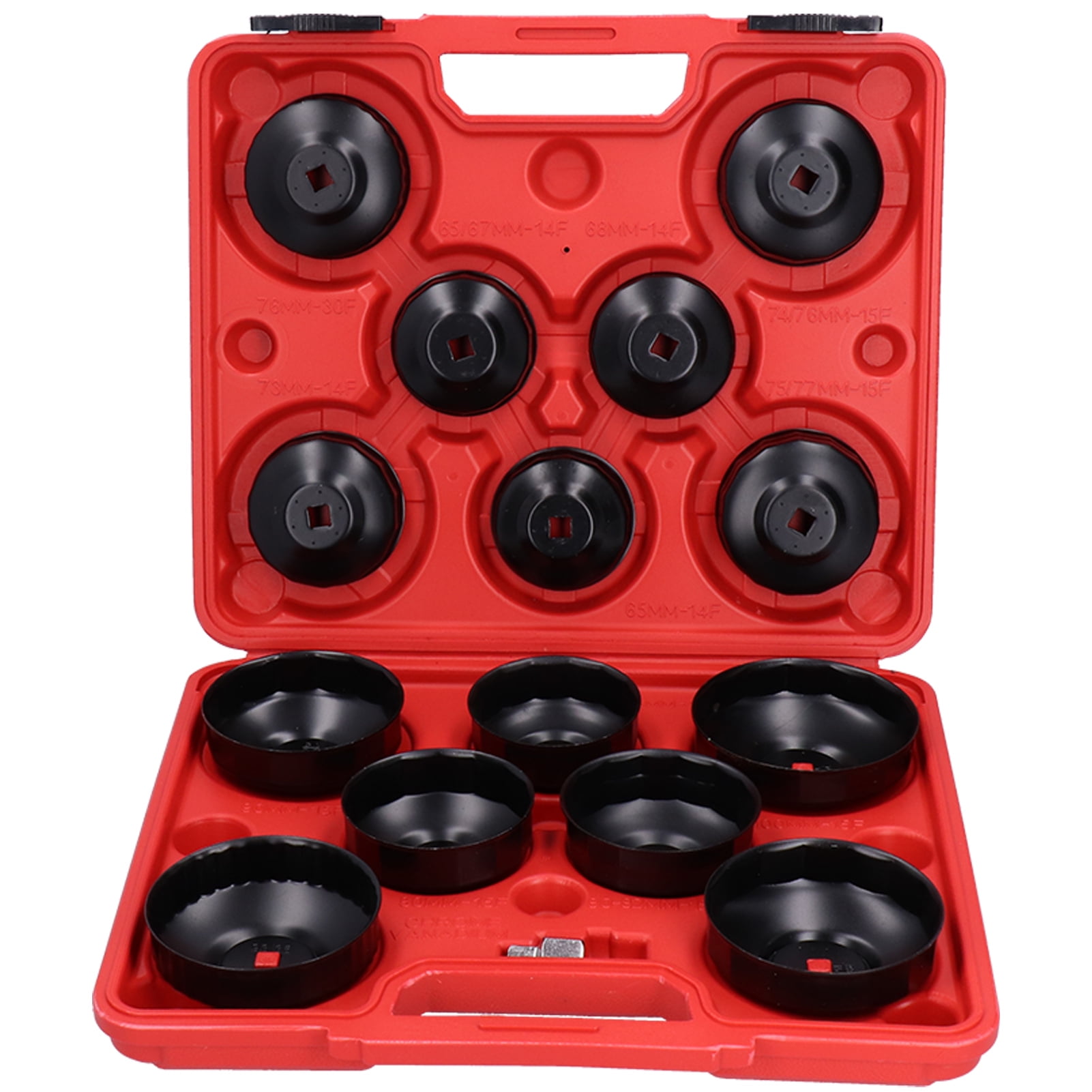 15pcs Oil Filter Cap Wrench Socket Set Cup Type Removal Tool 3/8in