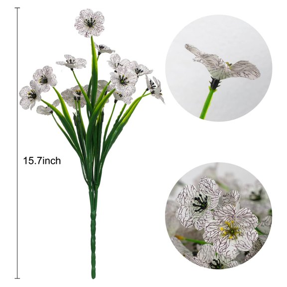 15pcs Pentagonal Violet Artificial Flower Easy to Maintain