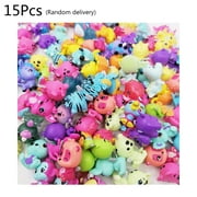 15pcs Pet Shop Toys Small Mini Animals Old Figures Model Collection Micro Landscape Decoration