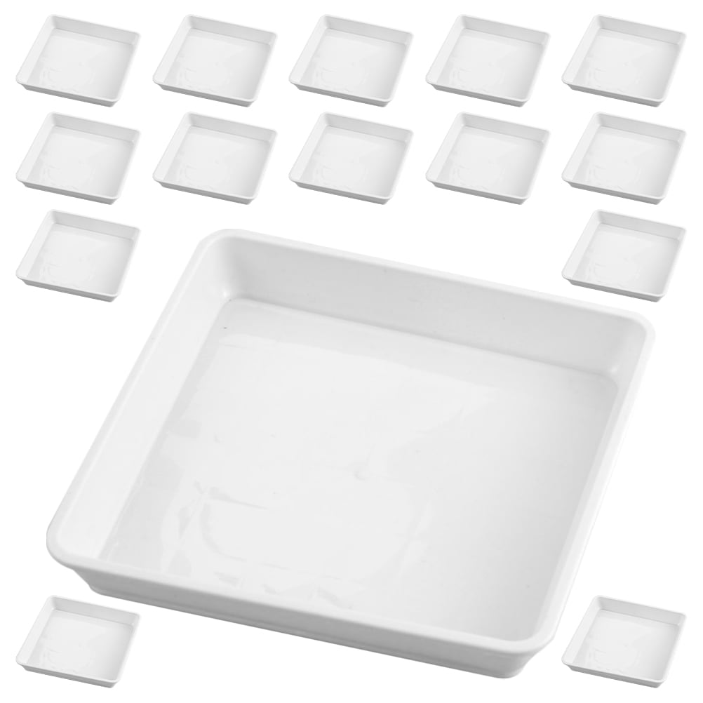 15pcs Plant Pot Saucer Square Plastic Plant Trays Drip Trays Potted