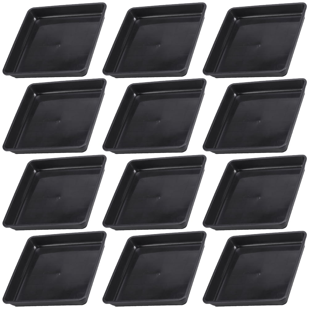 2Pcs Plant Saucer Square Planter Saucer Plastic Plant Tray Planter Drip Trays For Flower Pot