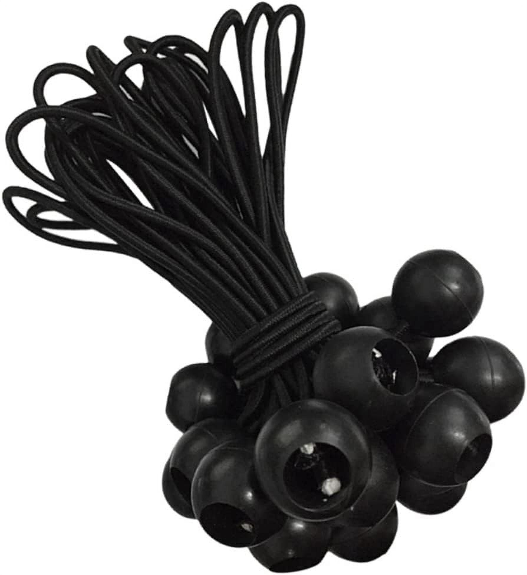 15pcs Plastic Tarp Tent for Camping Black Tarp Tie Down Bungee Canopy